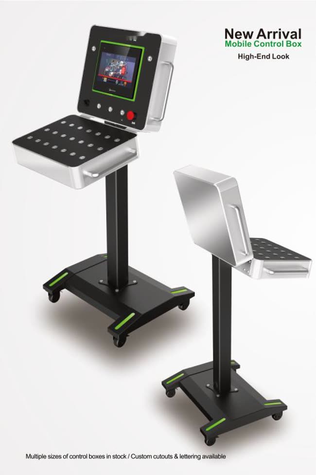 Mobile HMI control-box floor stand