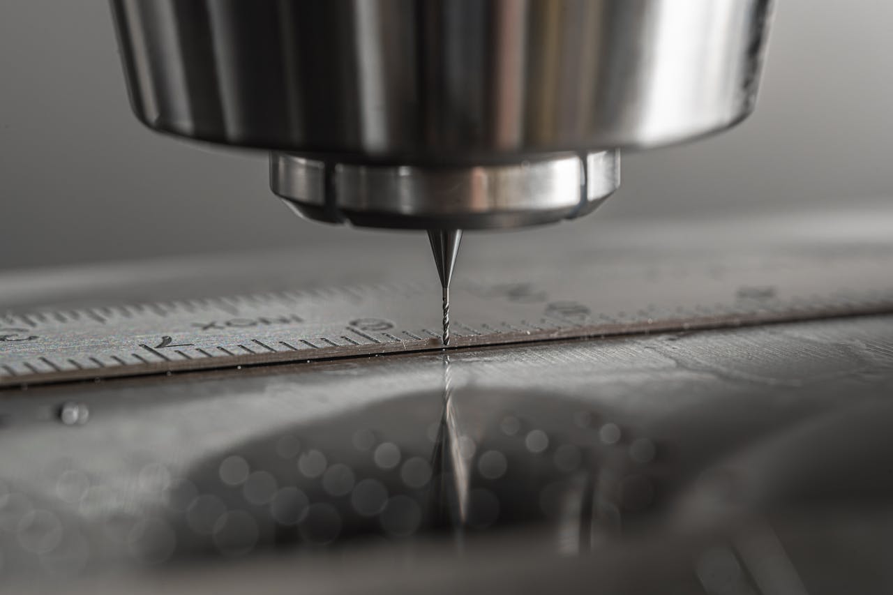 Close up of a CNC Milling Machine